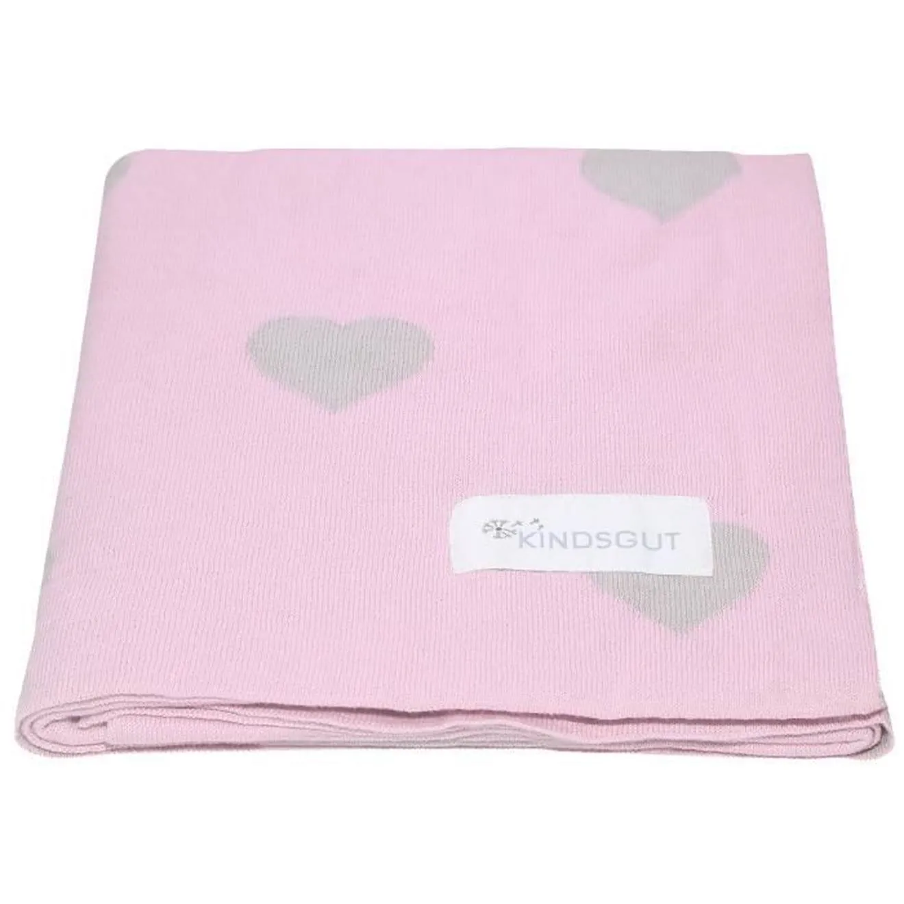 Couverture bébé tricotée - KINDSGUT - 100% coton - Rose - 80 x 100 cm rose - Kindsgut