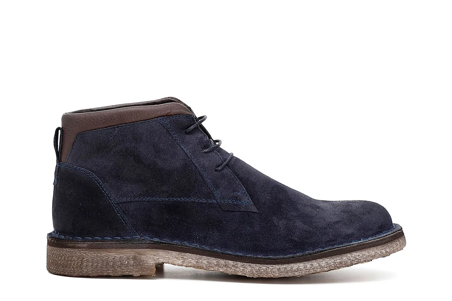 desert boots à lacets en daim avec semelle intermédiaire de couleur - CafèNoir