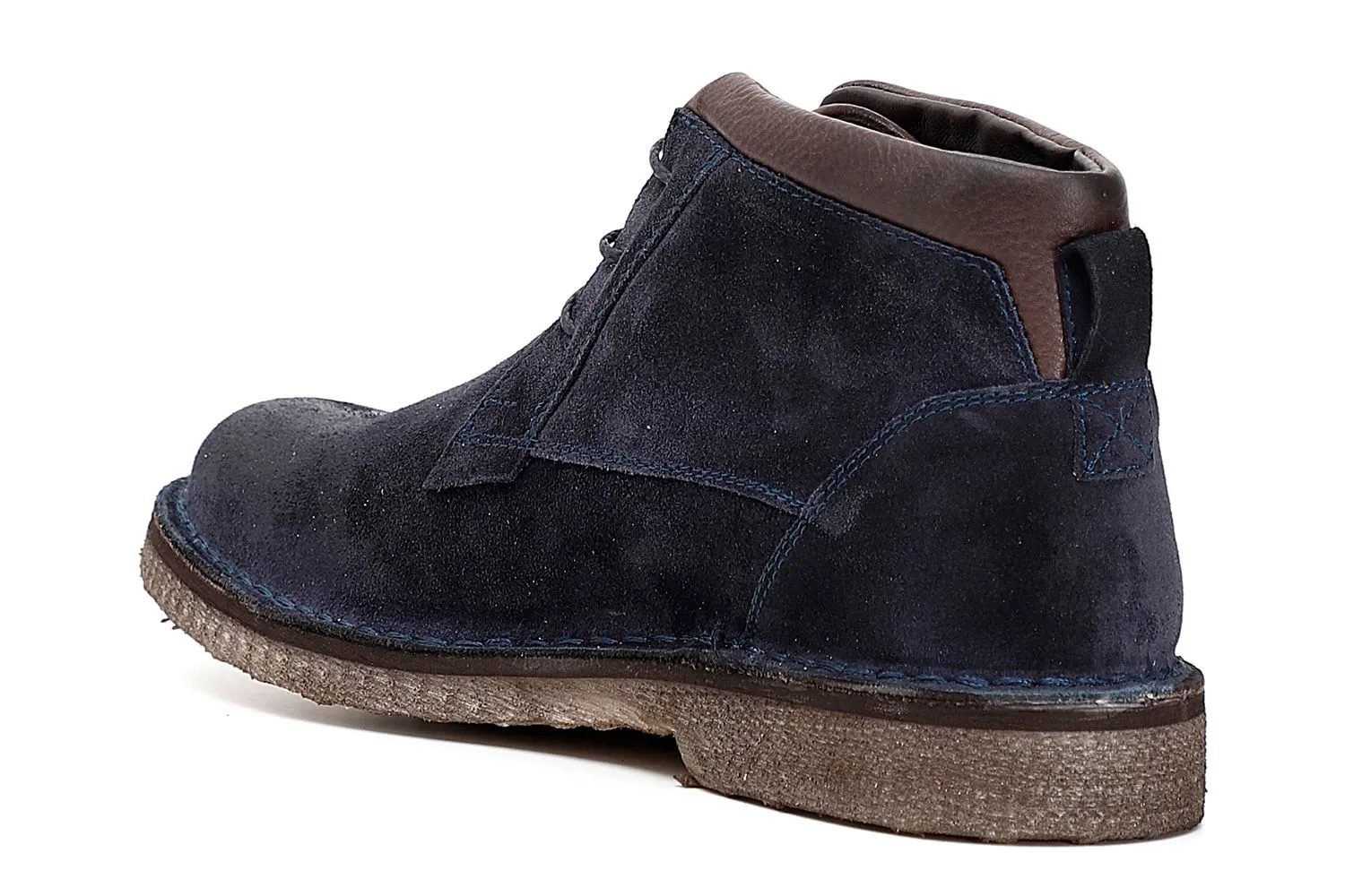 desert boots à lacets en daim avec semelle intermédiaire de couleur - CafèNoir