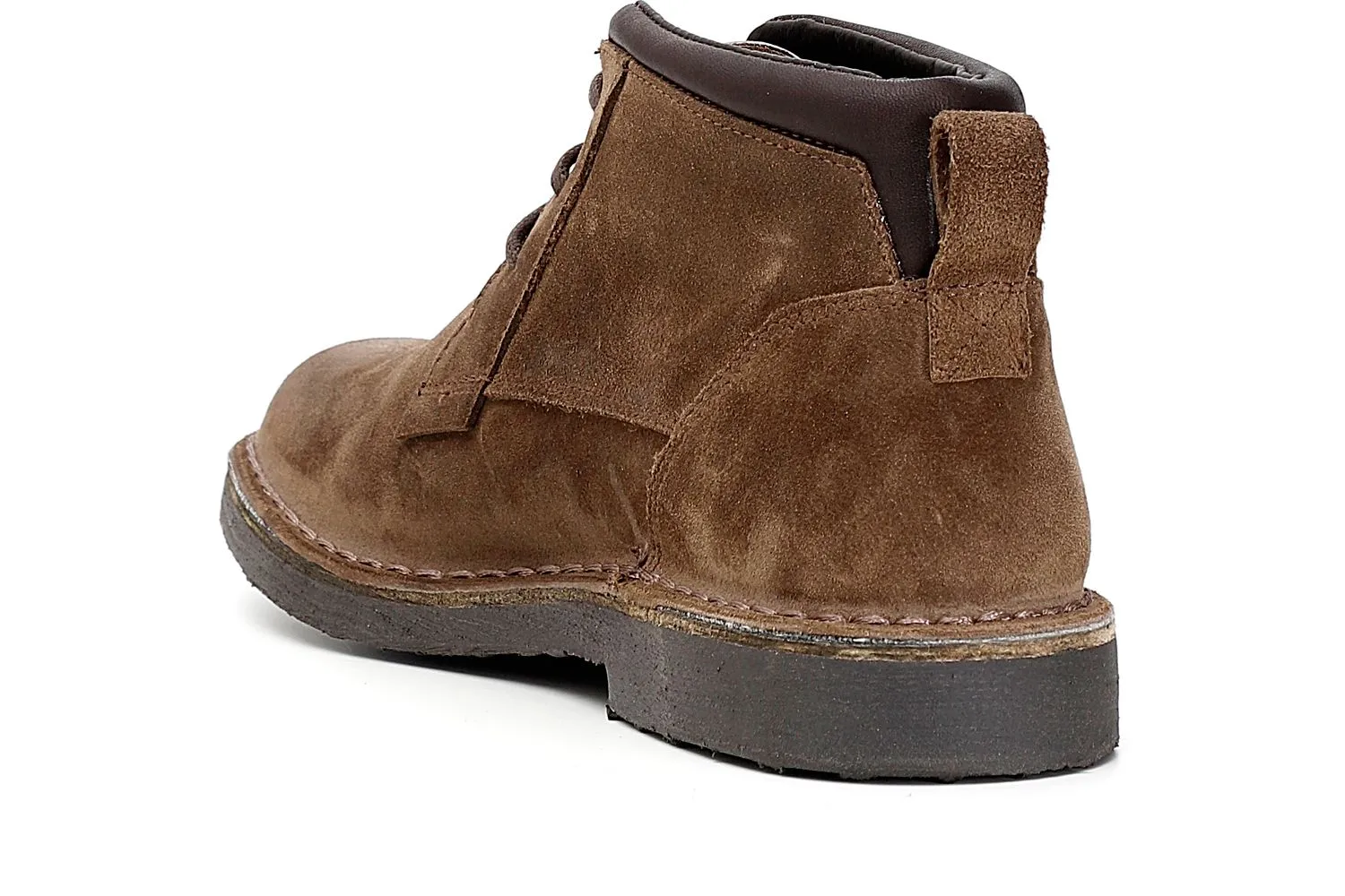 desert boots à lacets en daim avec semelle intermédiaire de couleur - CafèNoir