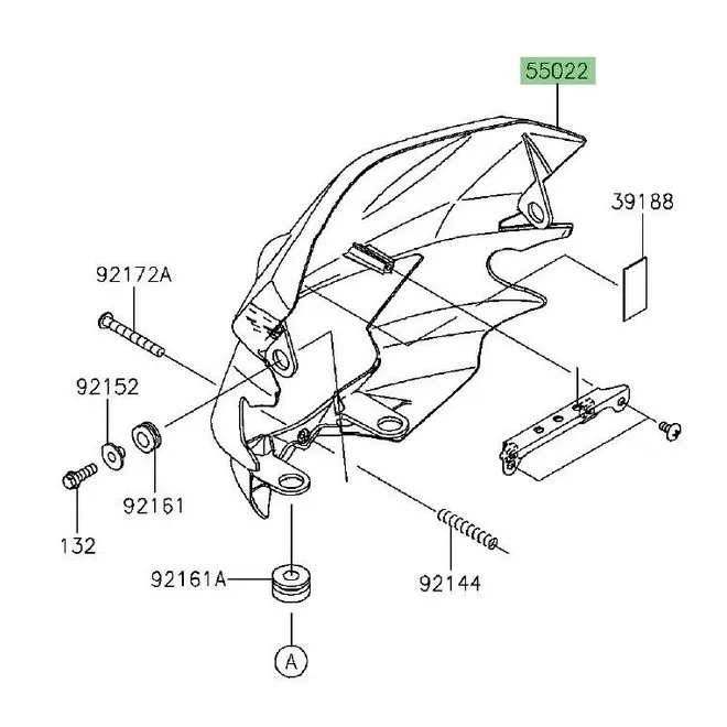 Entourage de phare Kawasaki KLX 125 (2010-2016) | Moto Shop 35