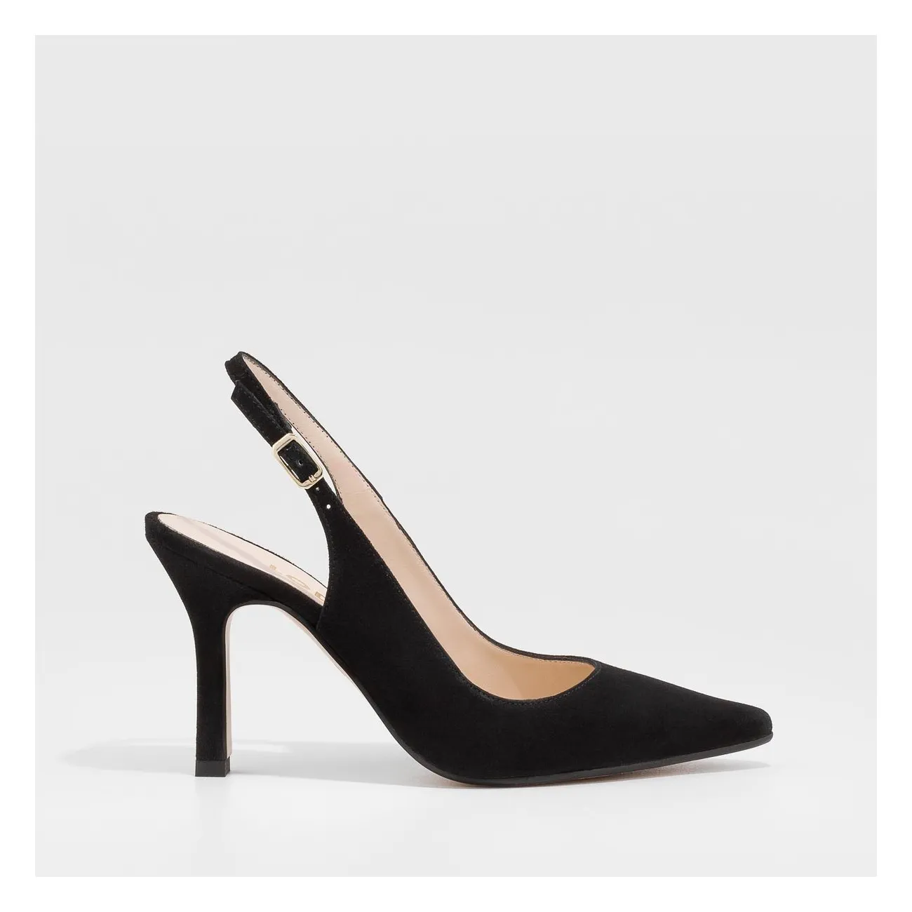 Escarpins Molis en daim noir | Chaussures femme LODI en ligne