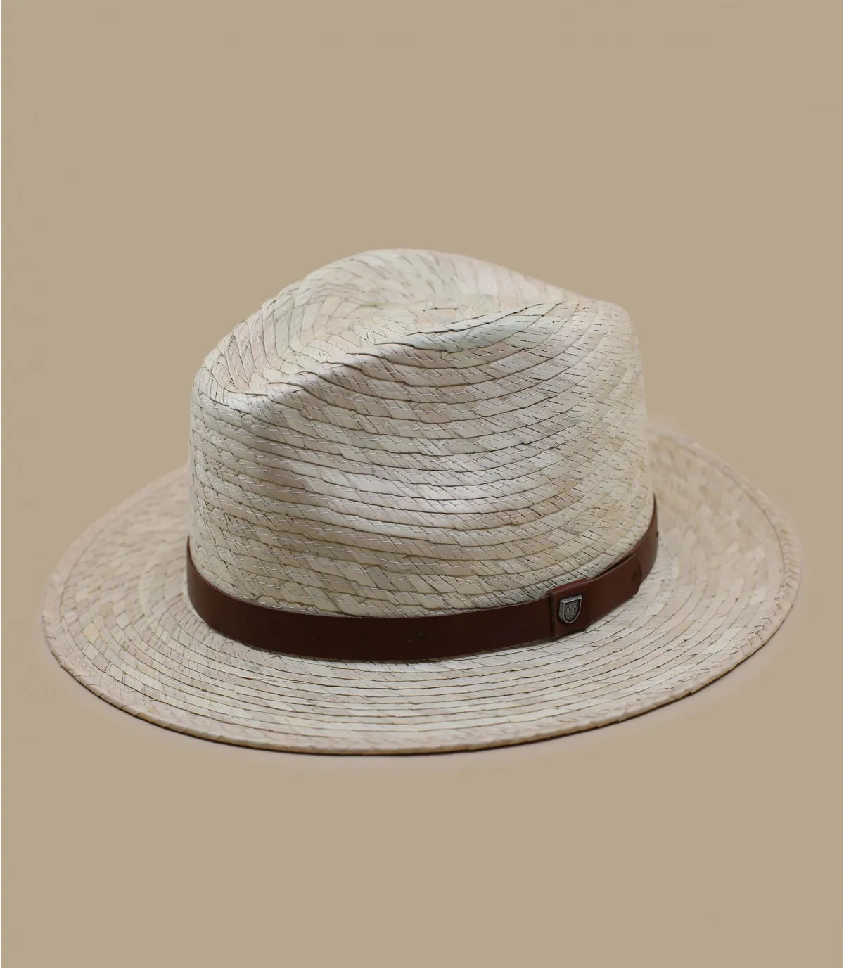 fedora paille lanière - Messer Straw Fedora natural Brixton : Headict