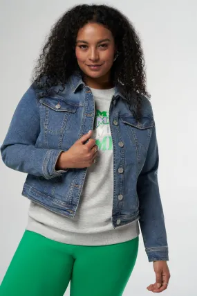 Femmes Veste en jean extensible Stonewash Denim | MS Mode