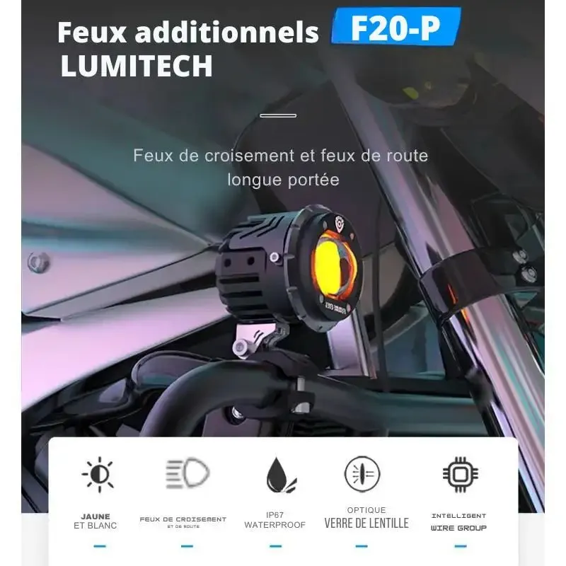 Feux additionnels moto stroboscopique