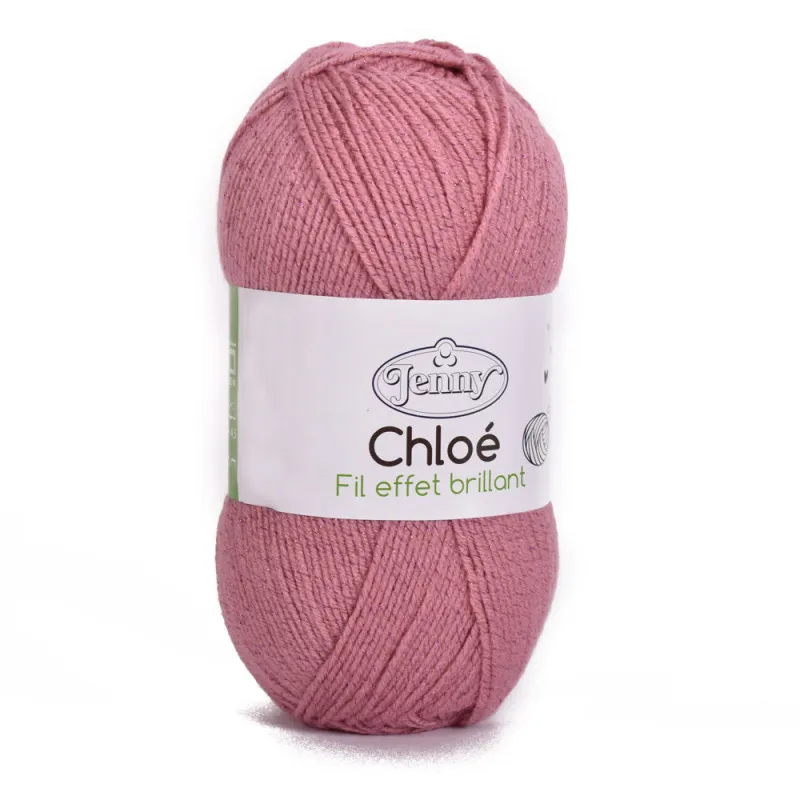 Fil à tricoter effet brillant Chloé - Jenny - Laines Cheval Blanc
