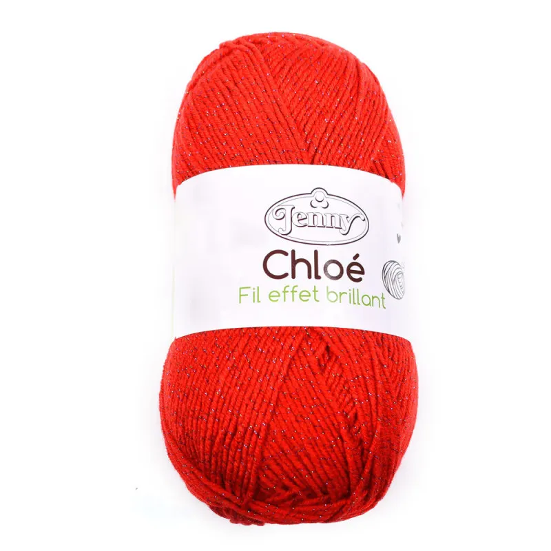 Fil à tricoter effet brillant Chloé - Jenny - Laines Cheval Blanc