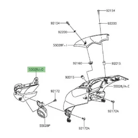 Flanc tête de fourche Kawasaki Z1000 (2014 et +) | Moto Shop 35