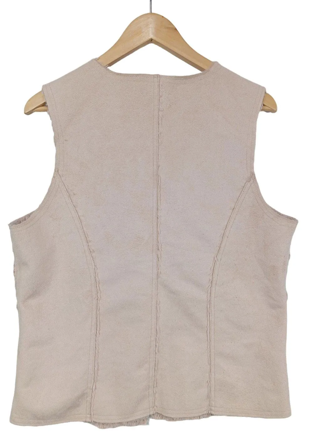 Garcia Jeans Gilet en fourrure blanc cassé style décontracté