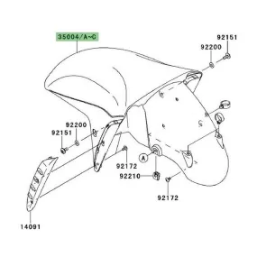 Garde-boue avant peint Kawasaki GTR 1400 (2010-2016) | Moto Shop 35