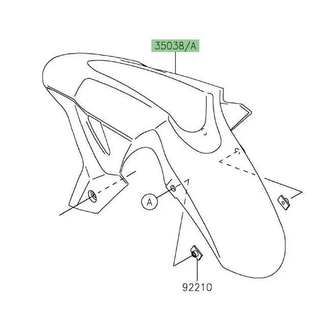 Garde-boue avant peint Kawasaki Ninja 400 (2018-2020) | Moto Shop 35