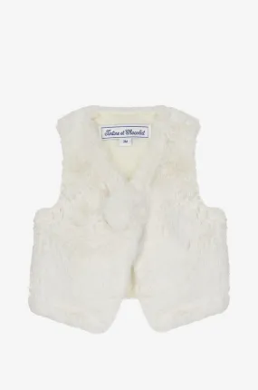 Gilet en fourrure synthétique bébé