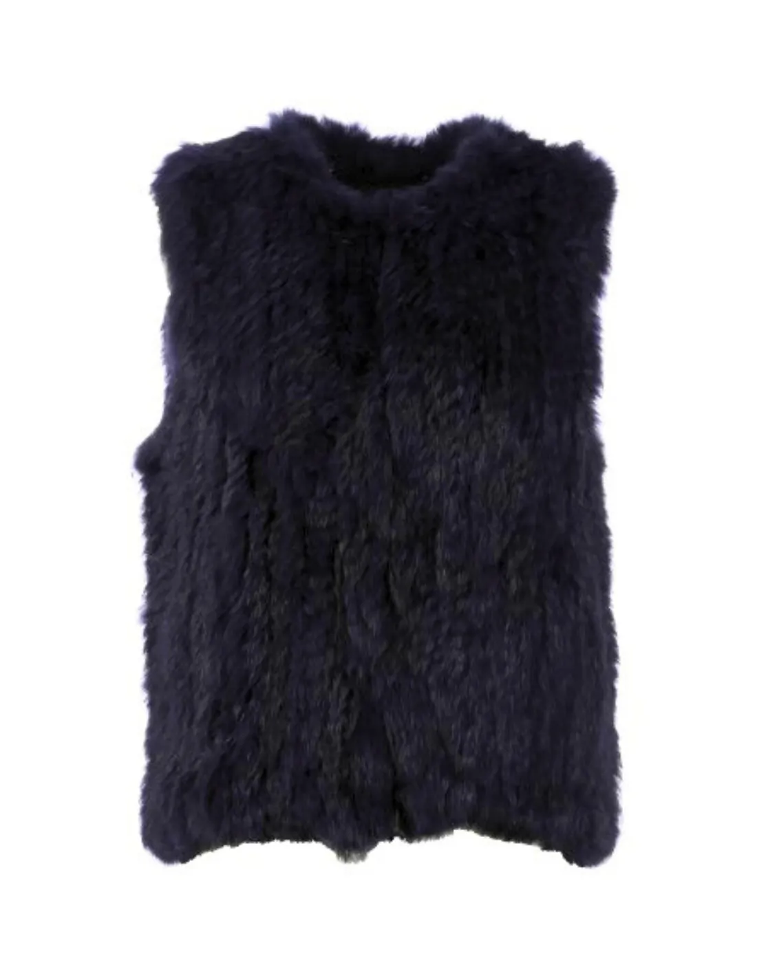 Gilet sans manches en fourrure Oakwood Ref 42156 Bleu Fonce