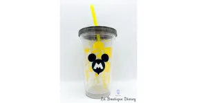 Gobelet Paille Mickey Mouse Disney Stor verre plastique noir jaune