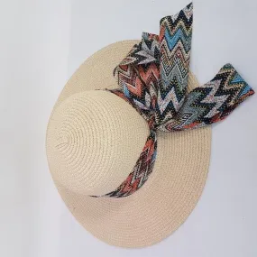 Grand chapeau paille femme beige Ester - Herman Headwear