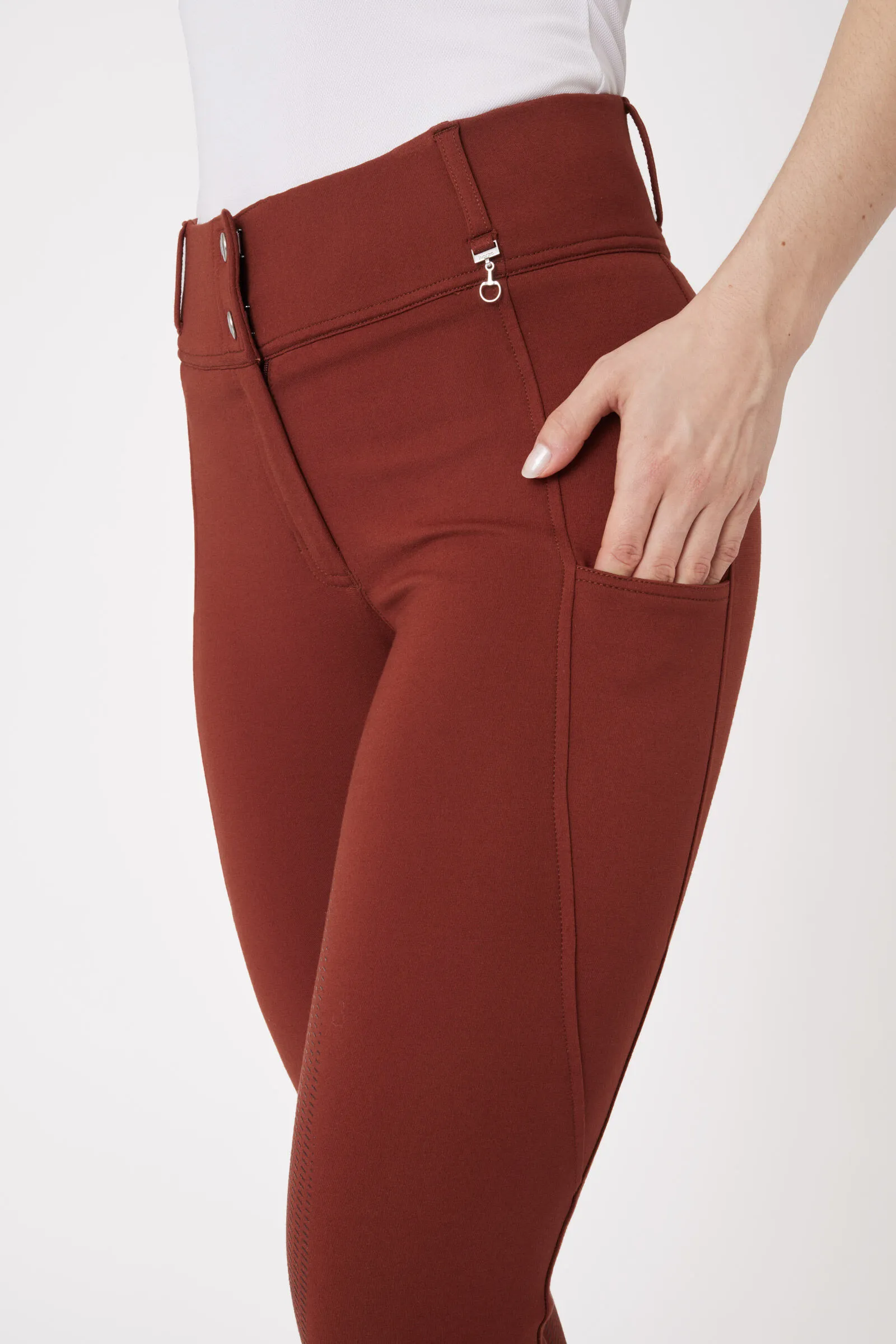 Horze Pantalon d'équitation Mira mi-saison fond intégral, femme