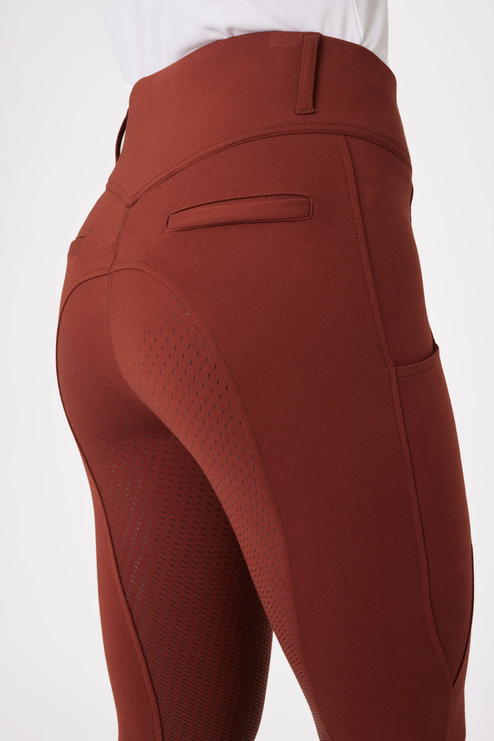 Horze Pantalon d'équitation Mira mi-saison fond intégral, femme