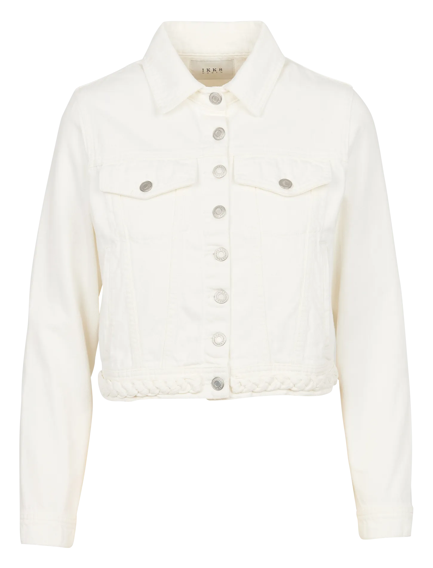 IKKS  Veste en denim droit en coton - Blanc