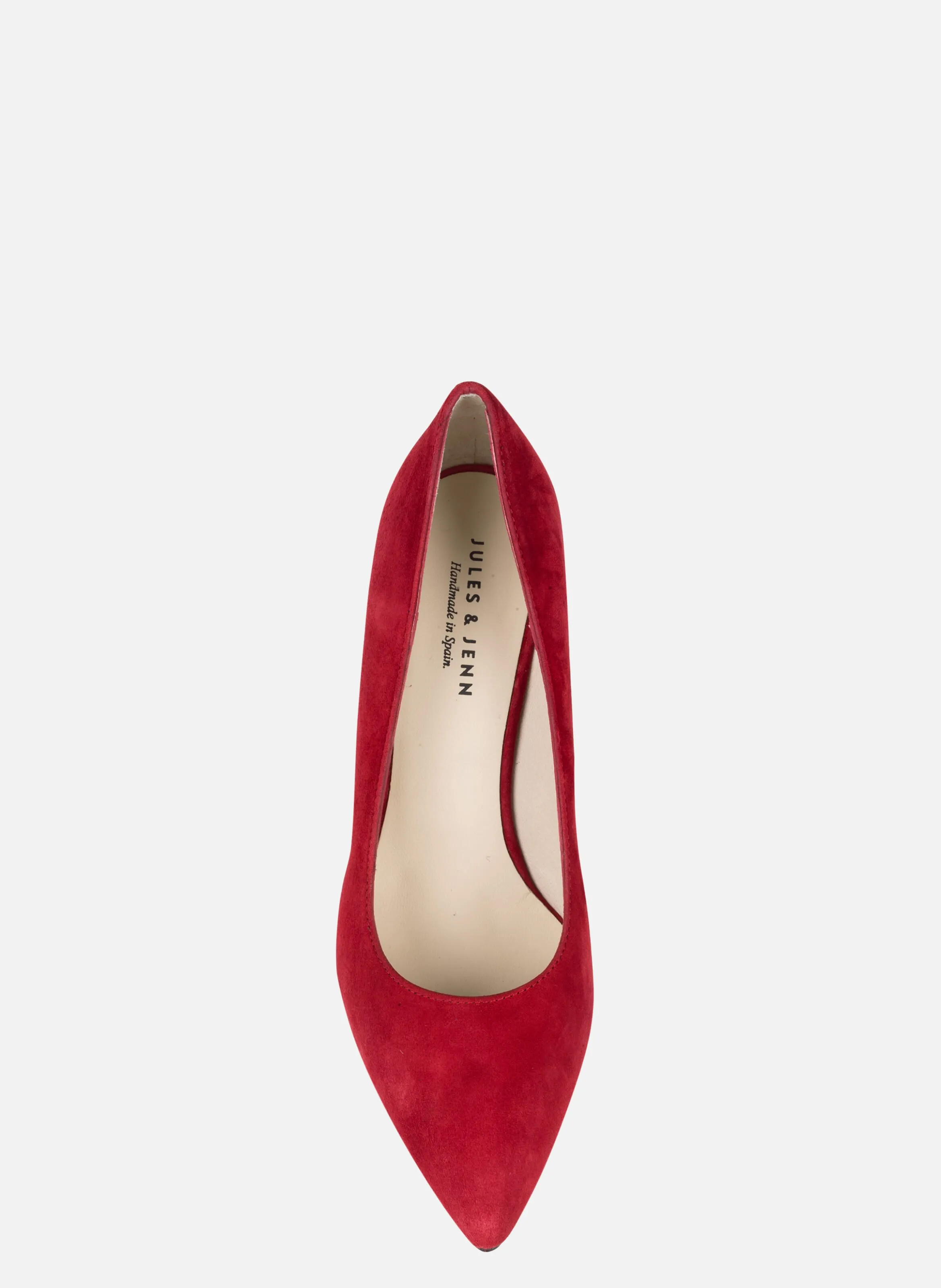 JULES & JENN  Escarpins classique en cuir daim - Rouge