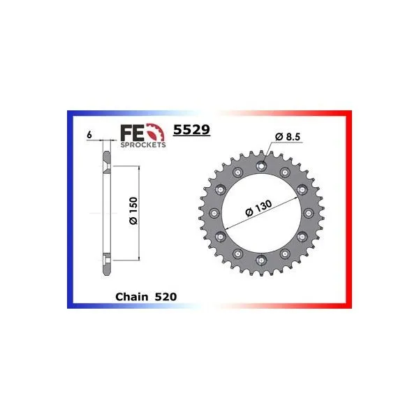 KIT CHAINE FE XR.250.RE/RF '84/85 13X50 Rµ