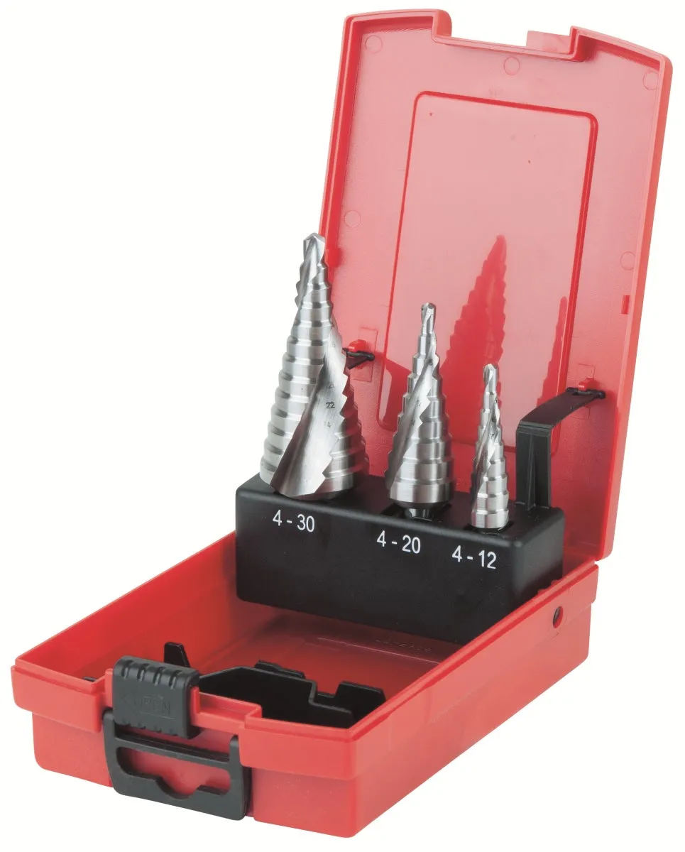 KSTOOLS - Coffret de forets étagés HSS pour tôles jusqu'à 5mm, 3 pièces - 330.2210 