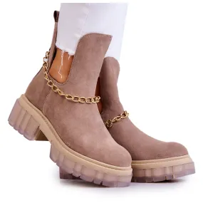 Lemar Bottines en daim à la mode avec une coupe beige Forget Me
