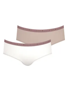 Lot de 2 boxers fille Micro recyclé Girl by - Beige foncé