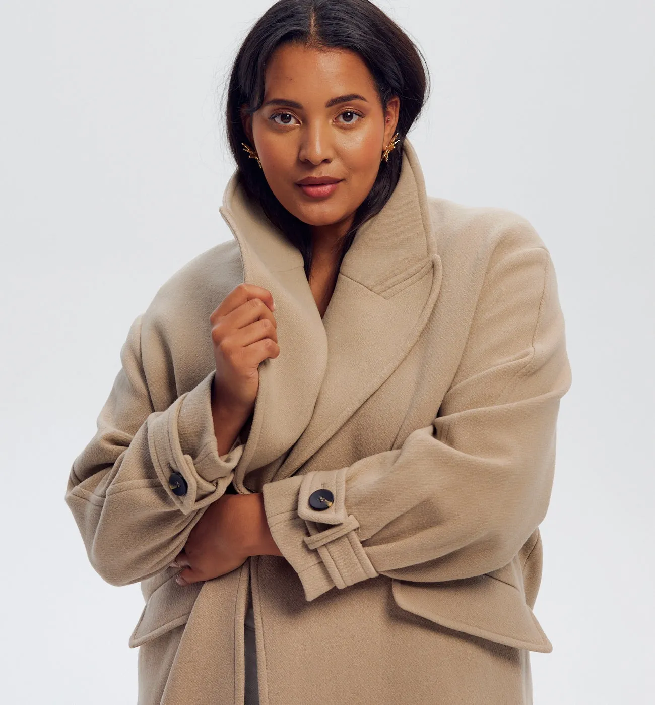 Manteau en laine SIMONE - Beige