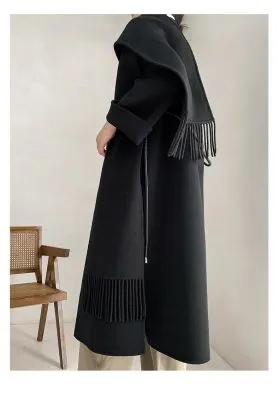 Manteau long en laine pour femme