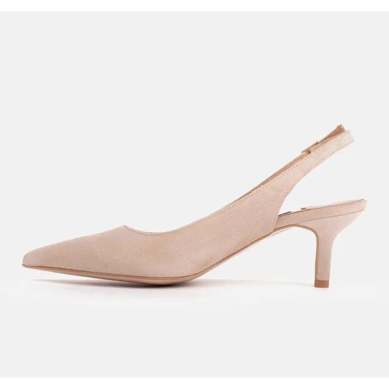 Marco Shoes Escarpins d'été en daim beige délicat