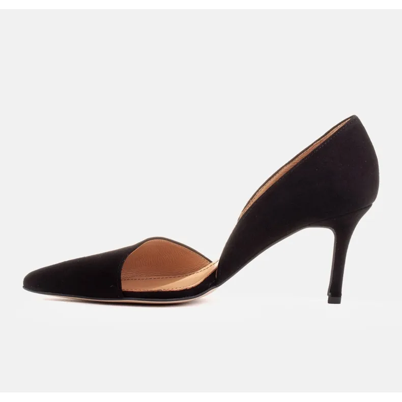 Marco Shoes Escarpins subtils en daim naturel le noir