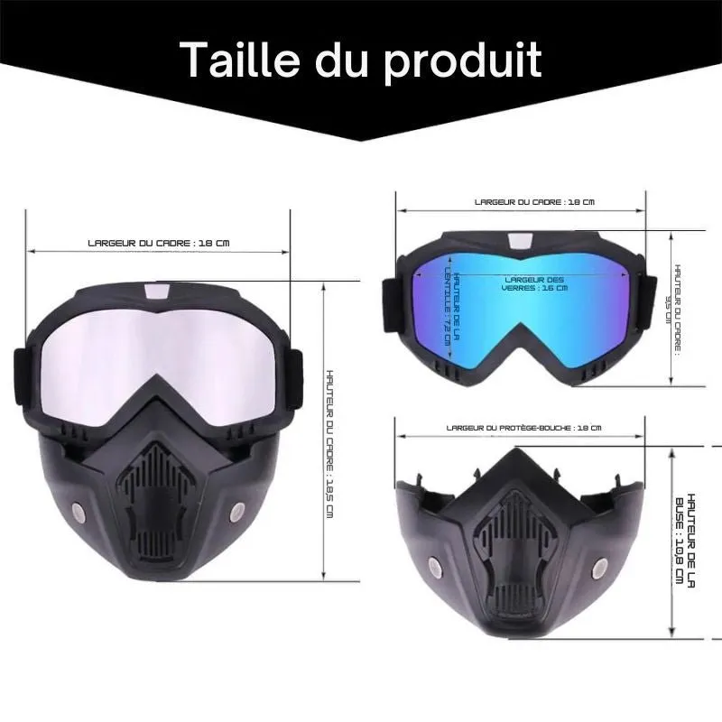 Masque casque moto - Jaune