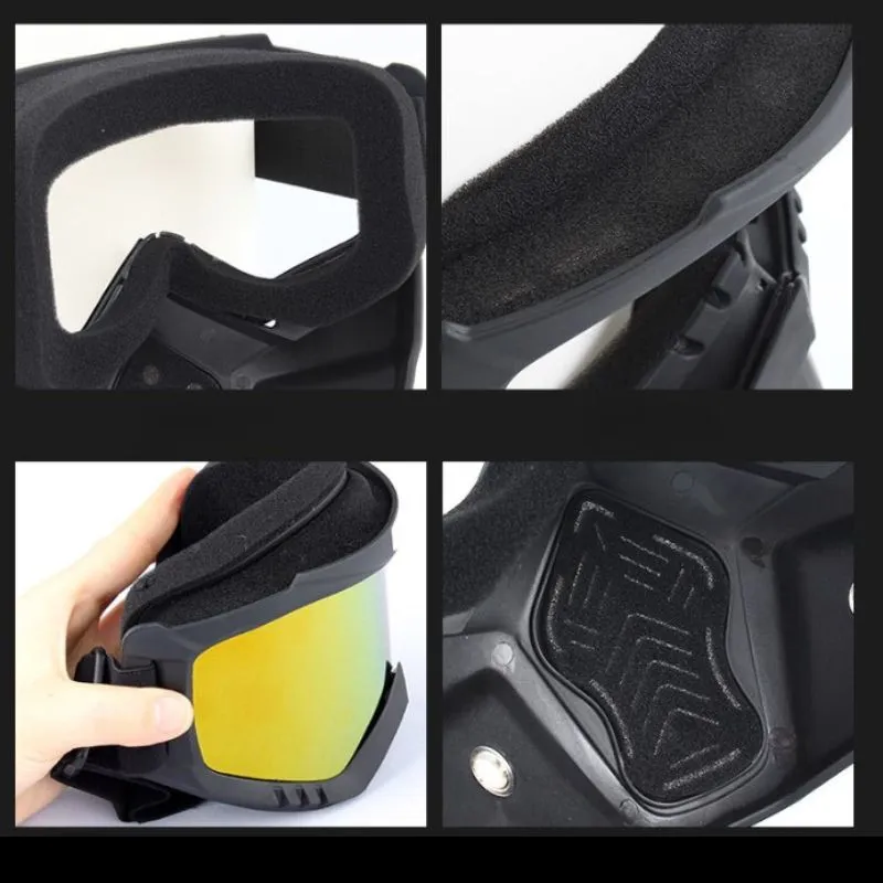 Masque casque moto - Jaune