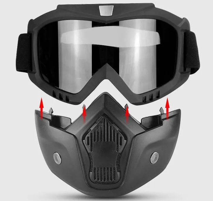 Masque casque moto - Jaune