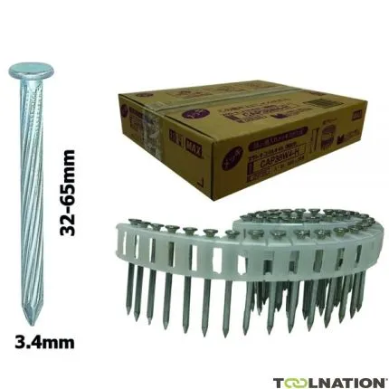 Max NCP91038 Clou de bobine trempé pour HN120 - 3.4x38mm
