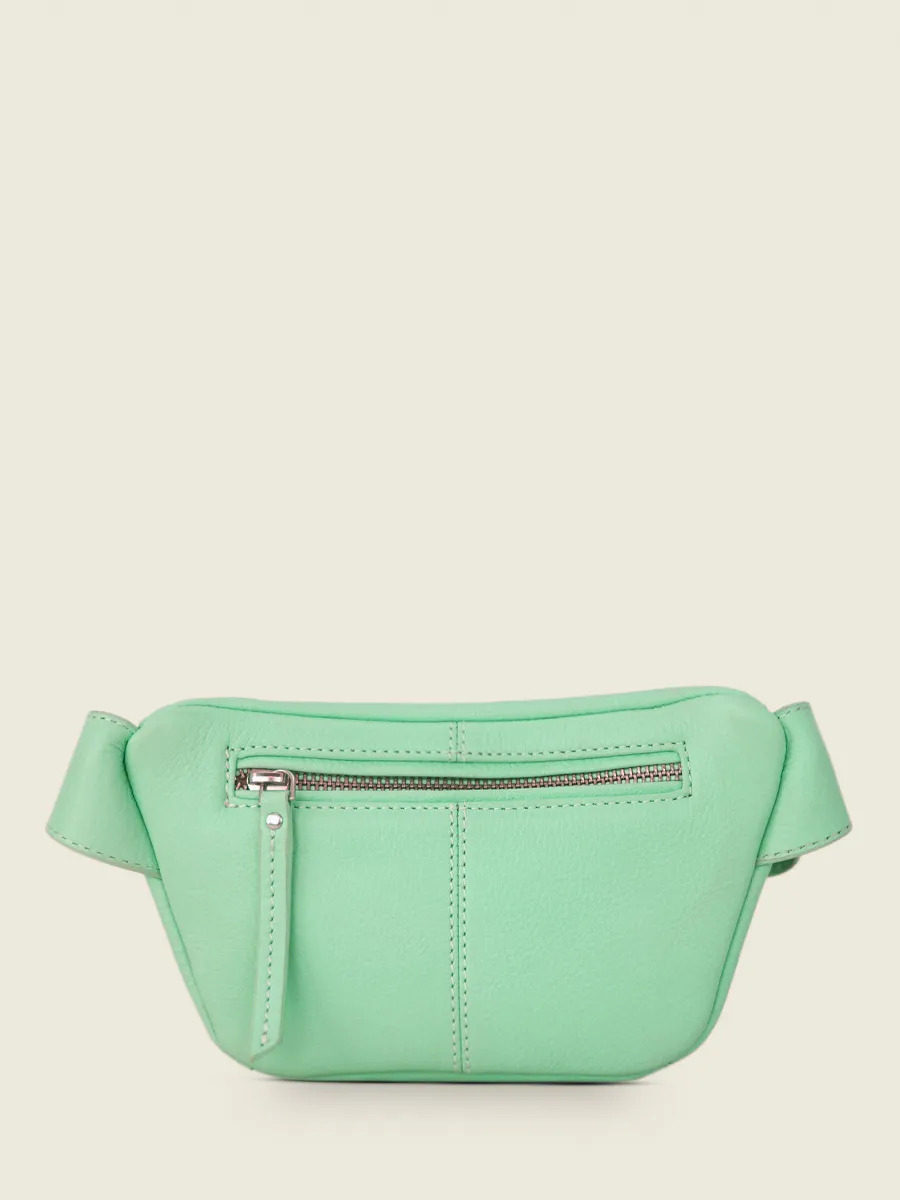 MINI SAC BANANE EN CUIR VERT LaBanane XS Pastel - Menthe