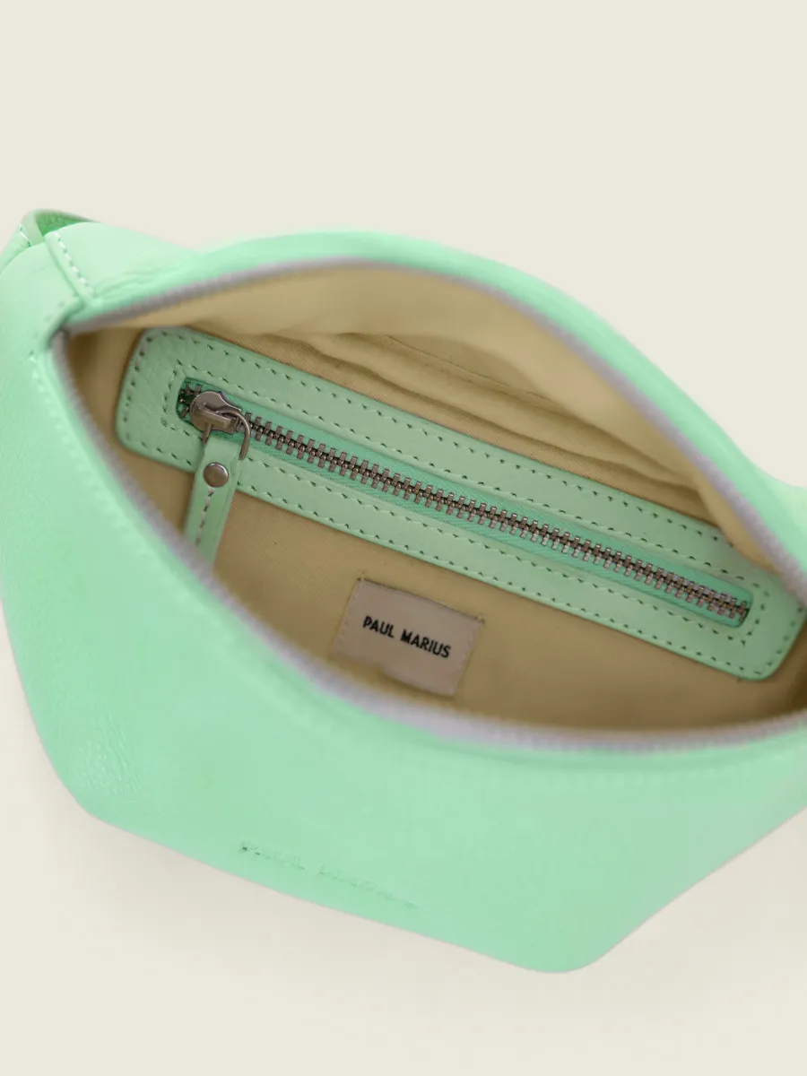 MINI SAC BANANE EN CUIR VERT LaBanane XS Pastel - Menthe