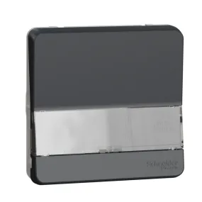 Mureva Styl - Bouton poussoir porte-etiquette - composable - IP55 - IK08 - gris (MUR34029)