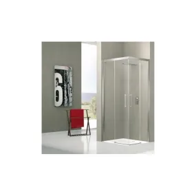 Novellini  rose a 93 extensible 92-95 cm vitrage satin  profilé chrome: ROSEA93-4K