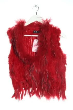 Oakwood Gilet en fourrure rouge style extravagant