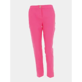 Pantalon droit cris rose fluo femme - Morgan | wimod