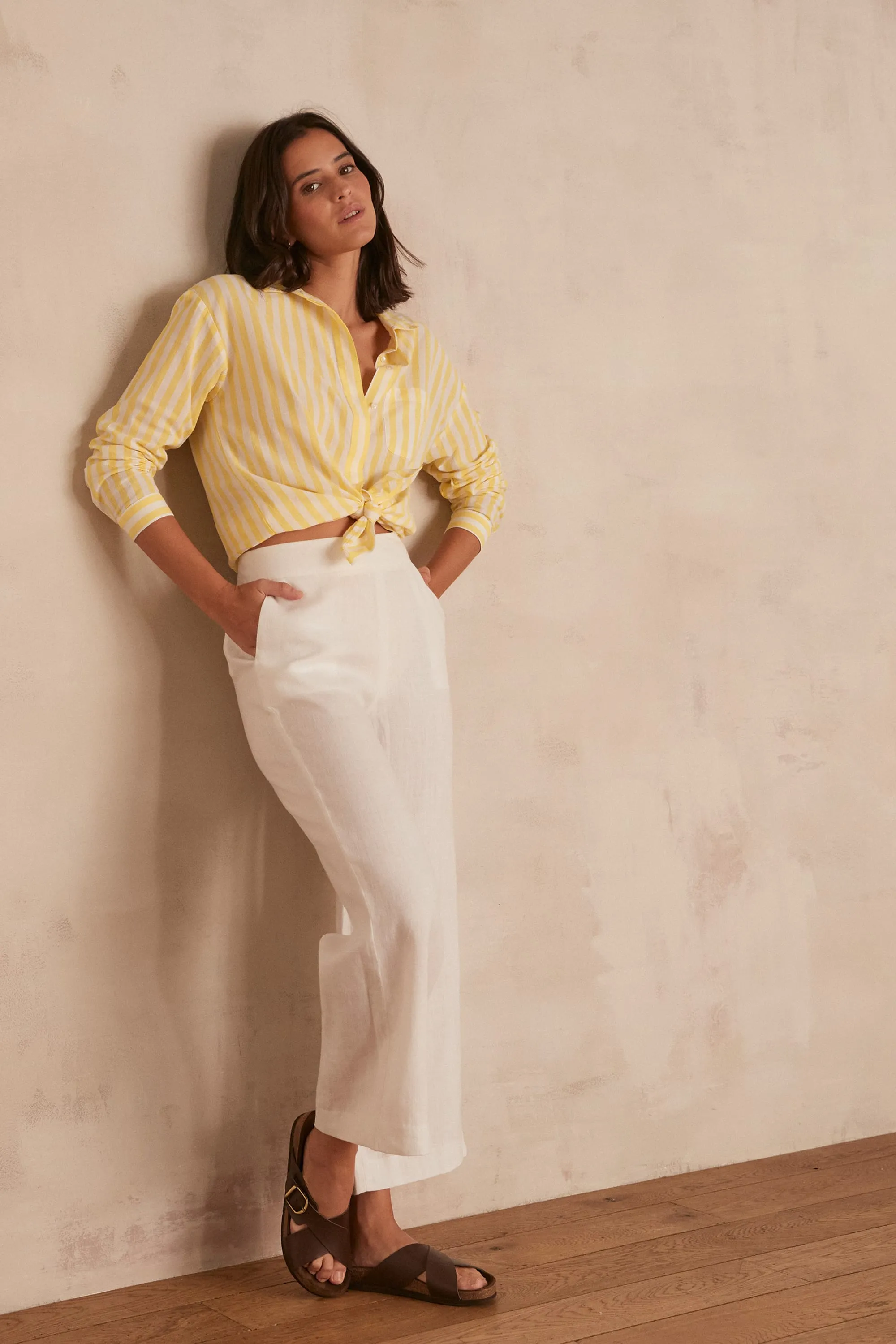 Pantalon droit en lin Pio LINEN | Maison 123