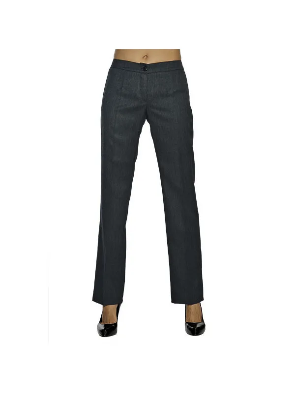 Pantalon Femme Anthracite Mi-Saison Coupe Droite