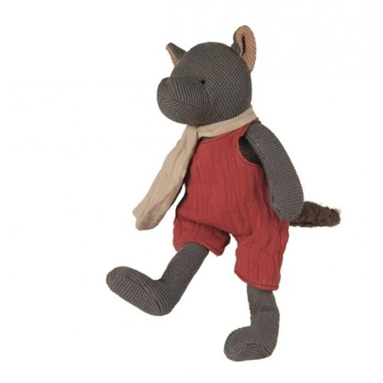 Peluche tricotée John le loup - Egmont Toys - 120033 - Pour enfants - Multicolore - Intérieur blanc - Egmont Toys