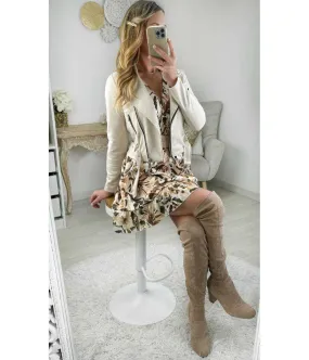 perfecto style daim beige