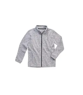 Polaire tricotée active homme gris clair chiné Stedman