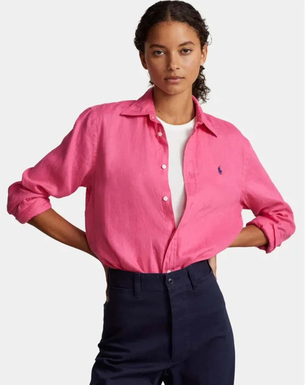 Polo Ralph Lauren Chemise en Lin Femme Tailles xs Coloris Rose