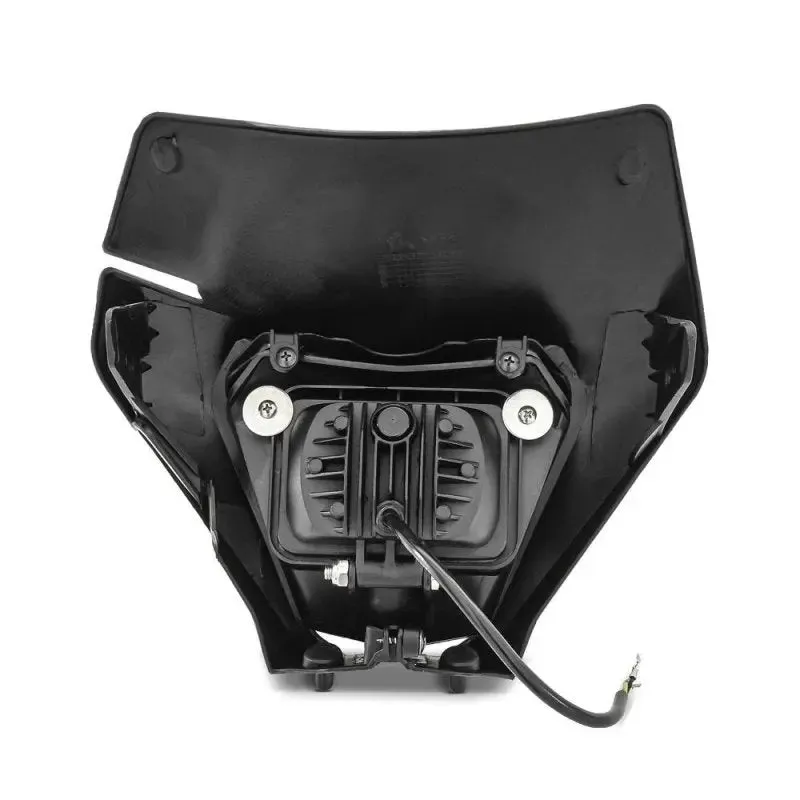 Projecteur LED moto + plaque pour Enduro XDure BK2 carenage Universel noir