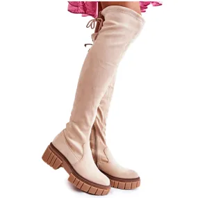 PS1 Bottines en daim pour femme Beige clair Cheera