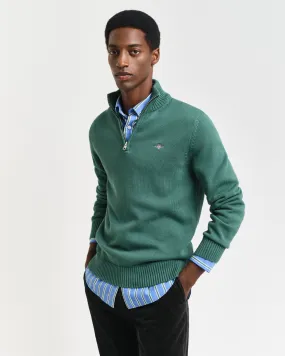 Pull en coton décontracté à demi-zip